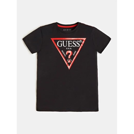 Guess T-Shirt L73I55 K8HM0 Czarny Regular Fit ze sklepu MODIVO w kategorii T-shirty chłopięce - zdjęcie 168429193