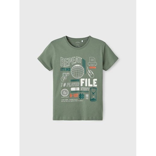 NAME IT T-Shirt 13212223 Zielony Regular Fit ze sklepu MODIVO w kategorii T-shirty chłopięce - zdjęcie 168429231