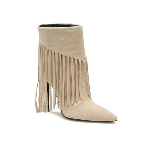 Pinko Botki Olympe Tronchetto PE 23 BLKS1 100573 A0N8 Beżowy Pinko 41 wyprzedaż MODIVO
