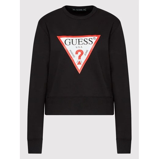 Guess Bluza Original W2YQ16 KBA10 Czarny Regular Fit Guess M okazja MODIVO