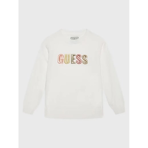 Guess Sweter K3GR00 Z36I0 Biały Regular Fit ze sklepu MODIVO w kategorii Swetry dziewczęce - zdjęcie 168429522