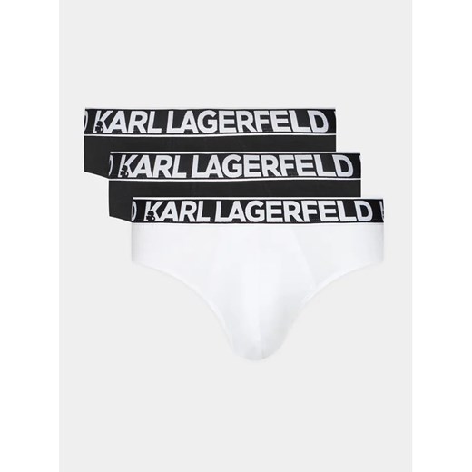 KARL LAGERFELD Komplet 3 par slipów Full Elastic Brief Set (3X) 235M2114 Czarny ze sklepu MODIVO w kategorii Majtki męskie - zdjęcie 168430241
