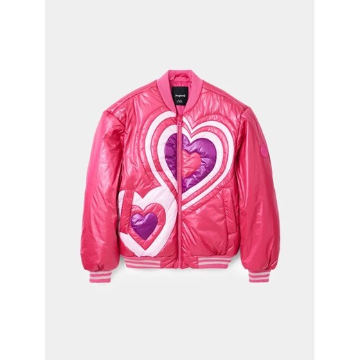 Desigual Kurtka puchowa 23WGEW02 Różowy Regular Fit Desigual 5_6Y promocyjna cena MODIVO