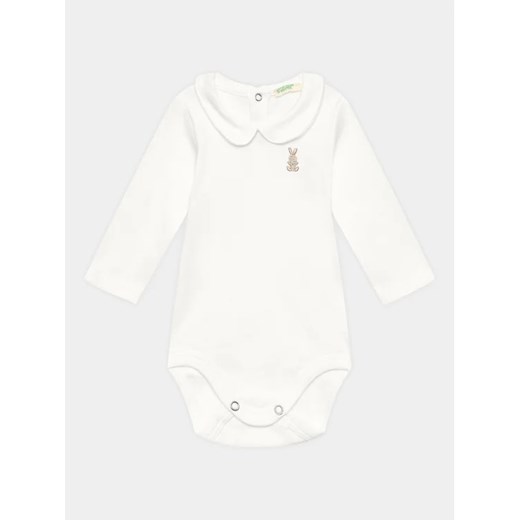 United Colors Of Benetton Body dziecięce 3I9WAB00G Biały Regular Fit ze sklepu MODIVO w kategorii Body niemowlęce - zdjęcie 168433383