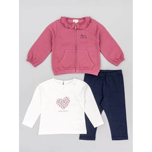 Zippy Komplet bluza, bluzka i legginsy ZBGAP0601 23011 Kolorowy Regular Fit ze sklepu MODIVO w kategorii Komplety niemowlęce - zdjęcie 168434591