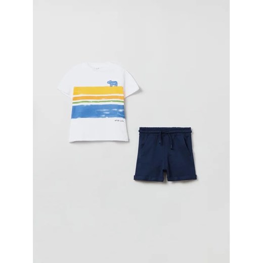 OVS Komplet t-shirt i szorty sportowe 1759100 Niebieski Regular Fit ze sklepu MODIVO w kategorii Komplety niemowlęce - zdjęcie 168435080