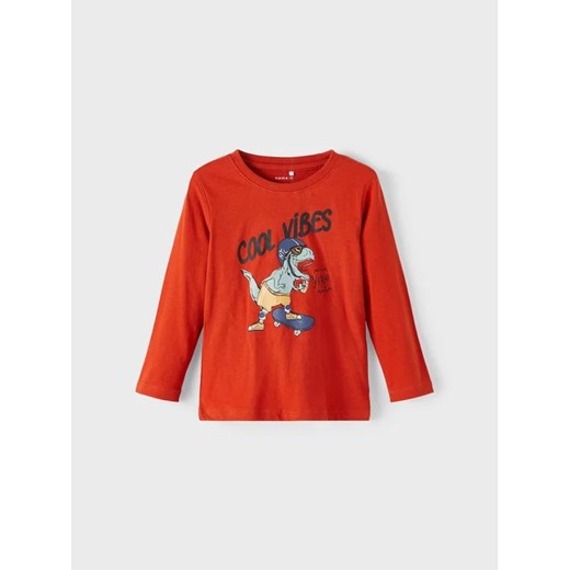 NAME IT Bluzka 13205201 Czerwony Regular Fit ze sklepu MODIVO w kategorii T-shirty chłopięce - zdjęcie 168435651
