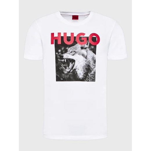 Hugo T-Shirt Dupus 50477623 Biały Regular Fit XL wyprzedaż MODIVO