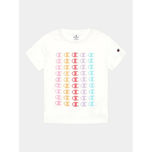 Champion T-Shirt 404618 Biały Regular Fit ze sklepu MODIVO w kategorii T-shirty chłopięce - zdjęcie 168436921