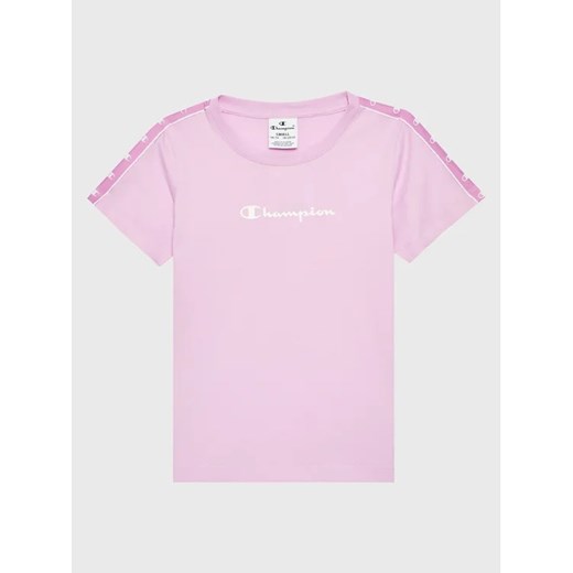 Champion T-Shirt 404643 Różowy Regular Fit ze sklepu MODIVO w kategorii Bluzki dziewczęce - zdjęcie 168437294