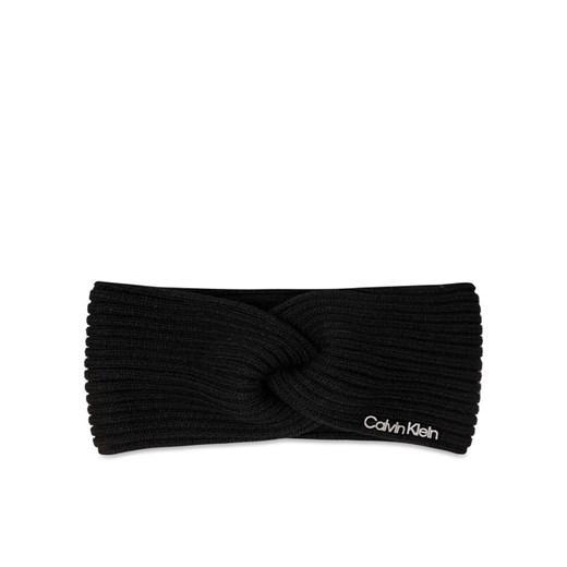Calvin Klein Opaska materiałowa Ck Must Logo Twisted Headband K60K611400 Czarny ze sklepu MODIVO w kategorii Opaski do włosów - zdjęcie 168438092