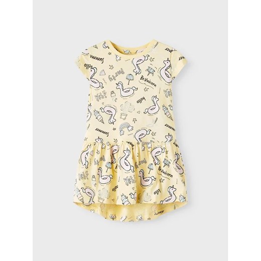 NAME IT Sukienka codzienna 13202996 Żółty Regular Fit ze sklepu MODIVO w kategorii Sukienki niemowlęce - zdjęcie 168438263