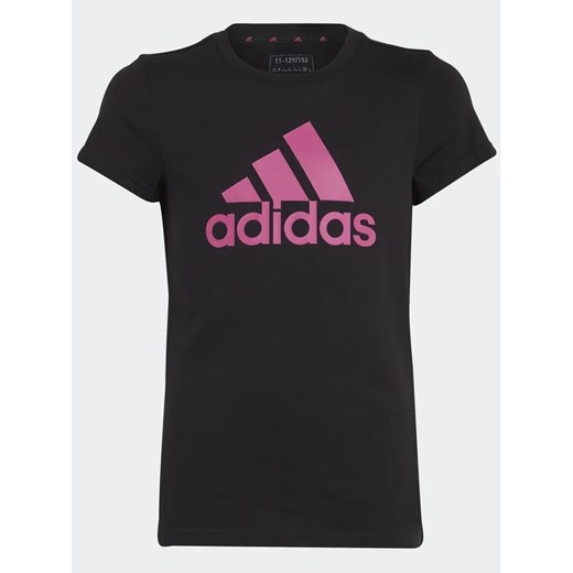 adidas T-Shirt Essentials Big Logo Cotton T-Shirt IC6122 Czarny Slim Fit ze sklepu MODIVO w kategorii Bluzki dziewczęce - zdjęcie 168438302
