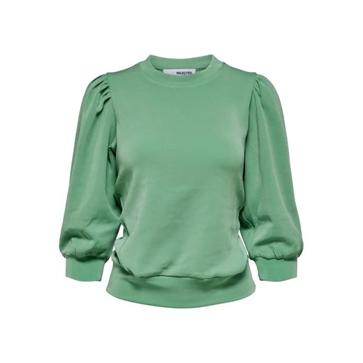 Selected Femme Bluza 16082379 Zielony Loose Fit Selected Femme XXL wyprzedaż MODIVO
