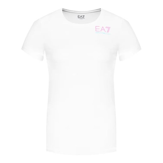 EA7 Emporio Armani T-Shirt 3KTT12 TJ5LZ 1100 Biały Regular Fit XL wyprzedaż MODIVO