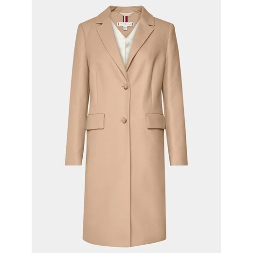 Tommy Hilfiger Płaszcz wełniany Classic Light Wool Blend Coat WW0WW41662 Beżowy Tommy Hilfiger 44 MODIVO