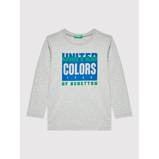 United Colors Of Benetton Bluzka 3I1XC105U Szary Regular Fit ze sklepu MODIVO w kategorii T-shirty chłopięce - zdjęcie 168443410