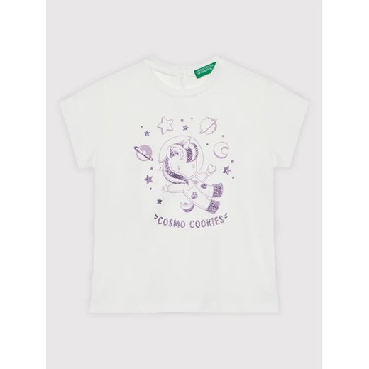 United Colors Of Benetton T-Shirt 3I1XG101X Biały Regular Fit ze sklepu MODIVO w kategorii Koszulki niemowlęce - zdjęcie 168444241