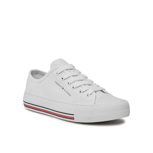Tommy Hilfiger Trampki Low Cut Lace-Up Sneaker T3A9-33185-1687 S Biały Tommy Hilfiger 36 MODIVO