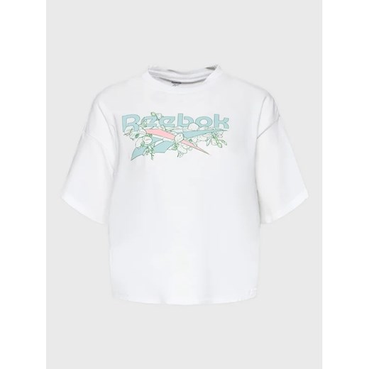 Reebok T-Shirt Quirky HD0945 Biały Relaxed Fit ze sklepu MODIVO w kategorii Bluzki damskie - zdjęcie 168444820