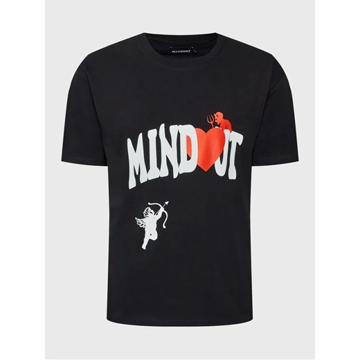 Mindout T-Shirt Unisex Heart Czarny Oversize ze sklepu MODIVO w kategorii Bluzki damskie - zdjęcie 168445382