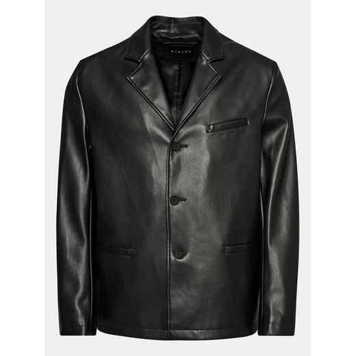 Sisley Kurtka z imitacji skóry 2NHCSW01D Czarny Regular Fit Sisley 50 MODIVO wyprzedaż