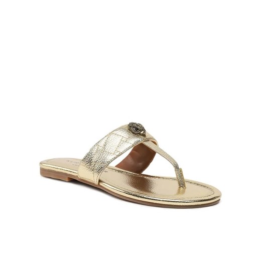 Kurt Geiger Japonki Kensington T-Bar Sandal 8651461109 Złoty Kurt Geiger 37 promocja MODIVO