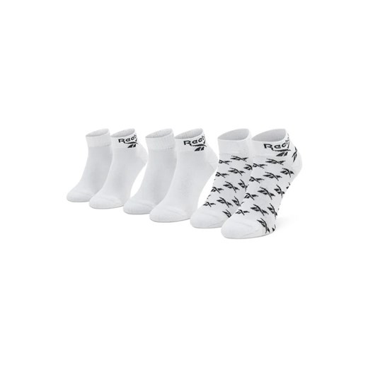 Reebok Zestaw 3 par wysokich skarpet unisex Cl Fo Ankle Sock 3P GG6674 Biały ze sklepu MODIVO w kategorii Skarpetki damskie - zdjęcie 168446372
