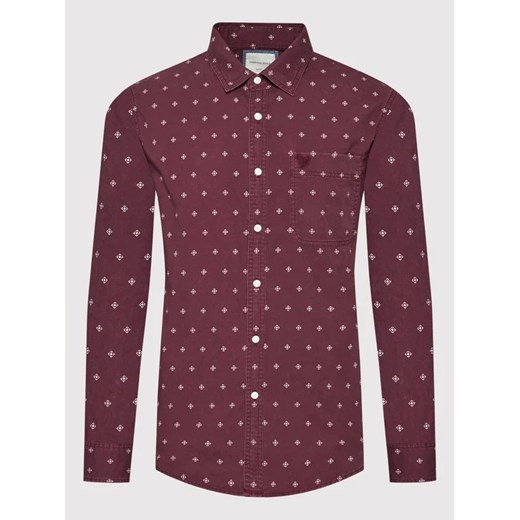American Eagle Koszula 015-0153-2180 Bordowy Slim Fit American Eagle S MODIVO wyprzedaż