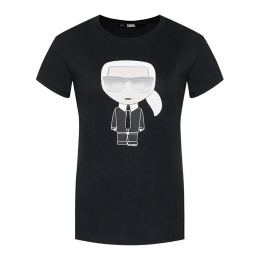 KARL LAGERFELD T-Shirt Ikonik Karl 210W1721 Czarny Regular Fit Karl Lagerfeld XS MODIVO wyprzedaż