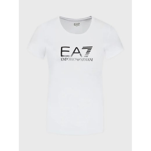 EA7 Emporio Armani T-Shirt 8NTT66 TJFKZ 0102 Biały Slim Fit M MODIVO