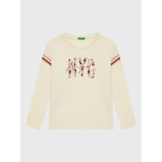 United Colors Of Benetton Bluzka 3VR5C108Q Beżowy Regular Fit United Colors Of Benetton 130 MODIVO