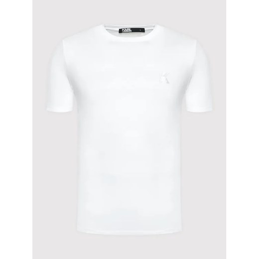 KARL LAGERFELD T-Shirt Crewneck 755890 500221 Biały Regular Fit Karl Lagerfeld S MODIVO
