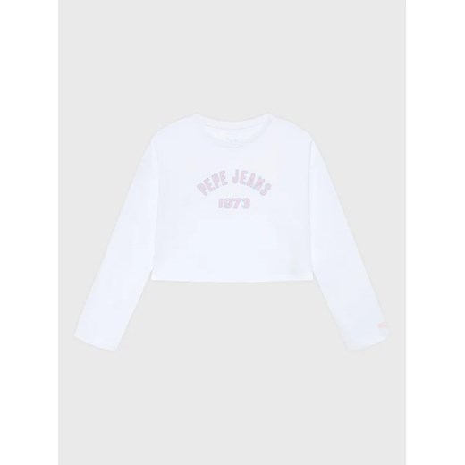 Pepe Jeans T-Shirt Paullete PG502955 Biały Regular Fit ze sklepu MODIVO w kategorii Bluzki dziewczęce - zdjęcie 168449791