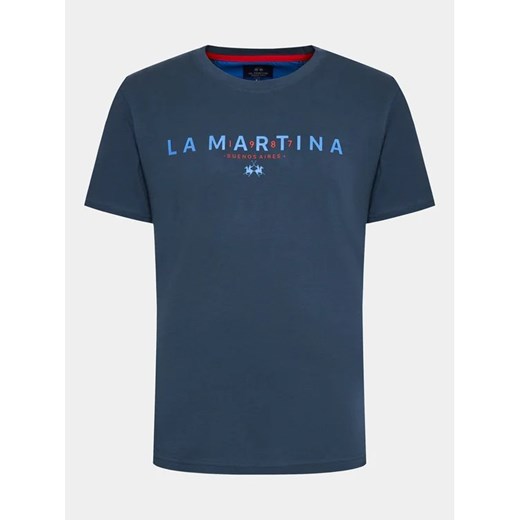 La Martina T-Shirt WMR005 JS206 Granatowy Regular Fit La Martina L MODIVO okazyjna cena