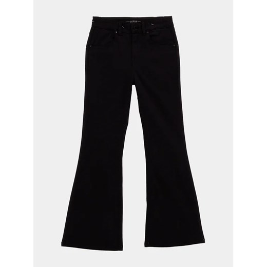Guess Spodnie materiałowe J4RB01 WF7H0 Czarny Bootcut Fit ze sklepu MODIVO w kategorii Spodnie dziewczęce - zdjęcie 168450203