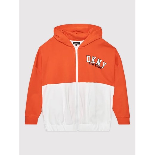 DKNY Bluza D35S15 M Biały Regular Fit 10Y wyprzedaż MODIVO