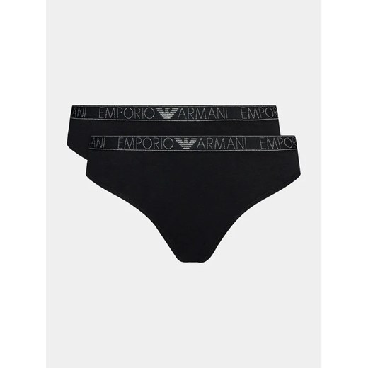 Emporio Armani Underwear Komplet 2 par stringów 163333 3F223 00020 Czarny ze sklepu MODIVO w kategorii Majtki damskie - zdjęcie 168451923