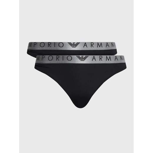 Emporio Armani Underwear Komplet 2 par stringów 163333 3R235 00020 Czarny XL okazyjna cena MODIVO