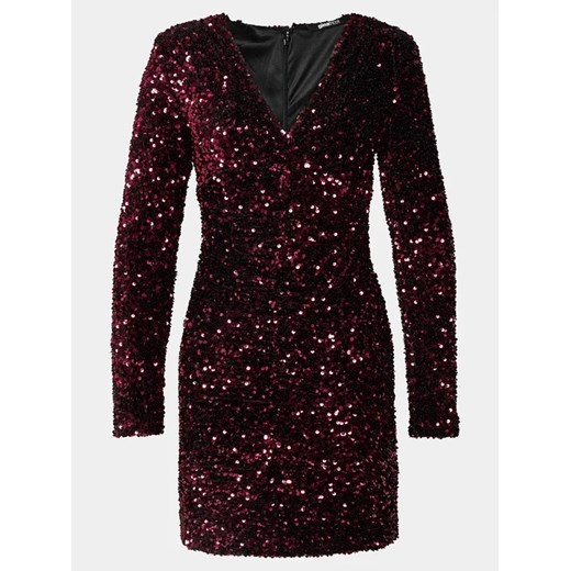 Gina Tricot Sukienka koktajlowa 21349 Bordowy Slim Fit Gina Tricot S MODIVO