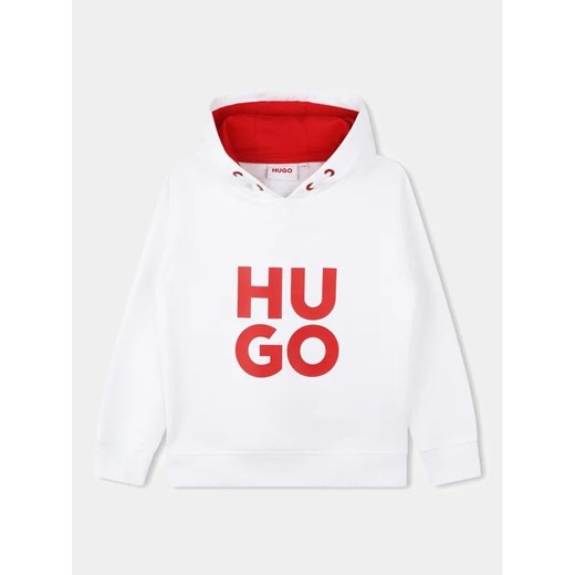 Hugo Bluza G25152 S Biały Regular Fit ze sklepu MODIVO w kategorii Bluzy chłopięce - zdjęcie 168454720