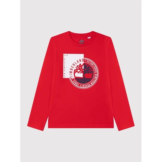 Timberland Bluzka T25T32 M Czerwony Regular Fit ze sklepu MODIVO w kategorii T-shirty chłopięce - zdjęcie 168454964