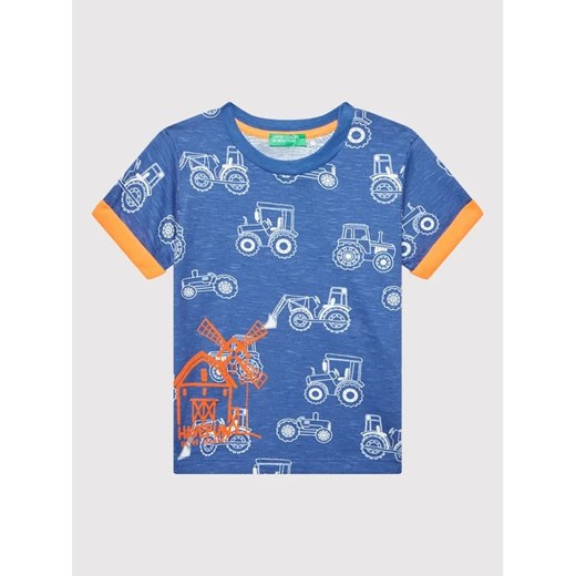 United Colors Of Benetton T-Shirt 3UBTG100U Niebieski Regular Fit ze sklepu MODIVO w kategorii Koszulki niemowlęce - zdjęcie 168456402