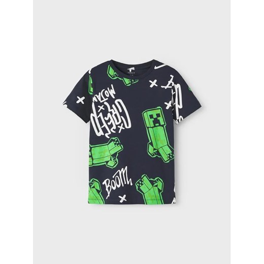 NAME IT T-Shirt MINECRAFT 13219918 Granatowy Regular Fit ze sklepu MODIVO w kategorii T-shirty chłopięce - zdjęcie 168456971