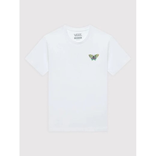Vans T-Shirt Fly Butter Crew VN0A5LEN Biały Regular Fit ze sklepu MODIVO w kategorii T-shirty chłopięce - zdjęcie 168458042