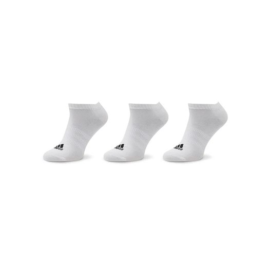 adidas Zestaw 3 par niskich skarpet unisex Thin And Light HT3469 Biały ze sklepu MODIVO w kategorii Skarpetki męskie - zdjęcie 168459014