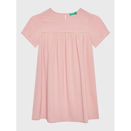 United Colors Of Benetton Sukienka elegancka 493VCV00U Różowy Regular Fit ze sklepu MODIVO w kategorii Sukienki dziewczęce - zdjęcie 168460352