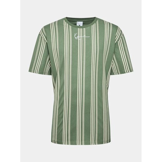 Karl Kani T-Shirt Small Signature Pinstripe 6037829 Zielony Regular Fit Karl Kani XL wyprzedaż MODIVO