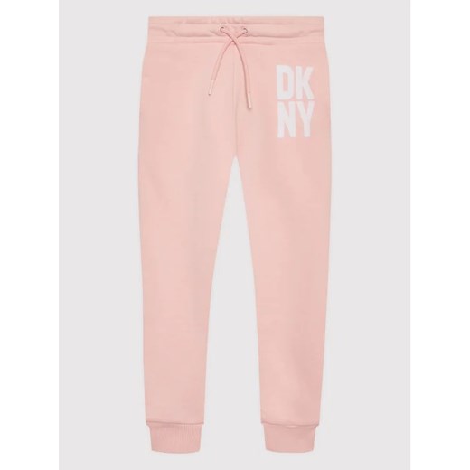 DKNY Spodnie dresowe D34A70 S Różowy Regular Fit 14A okazja MODIVO