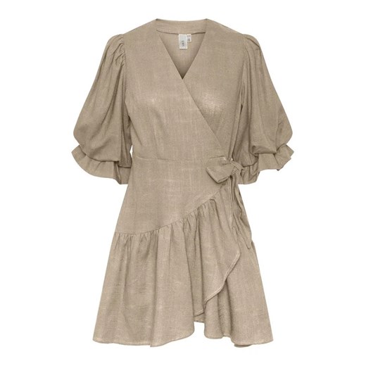 YAS Sukienka 26029985 Brązowy Regular Fit Yas XL okazja MODIVO